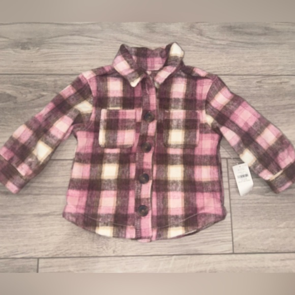 Old Navy Pink and Brown Blazer Soft Flannel Jacket - Picture 1 of 4